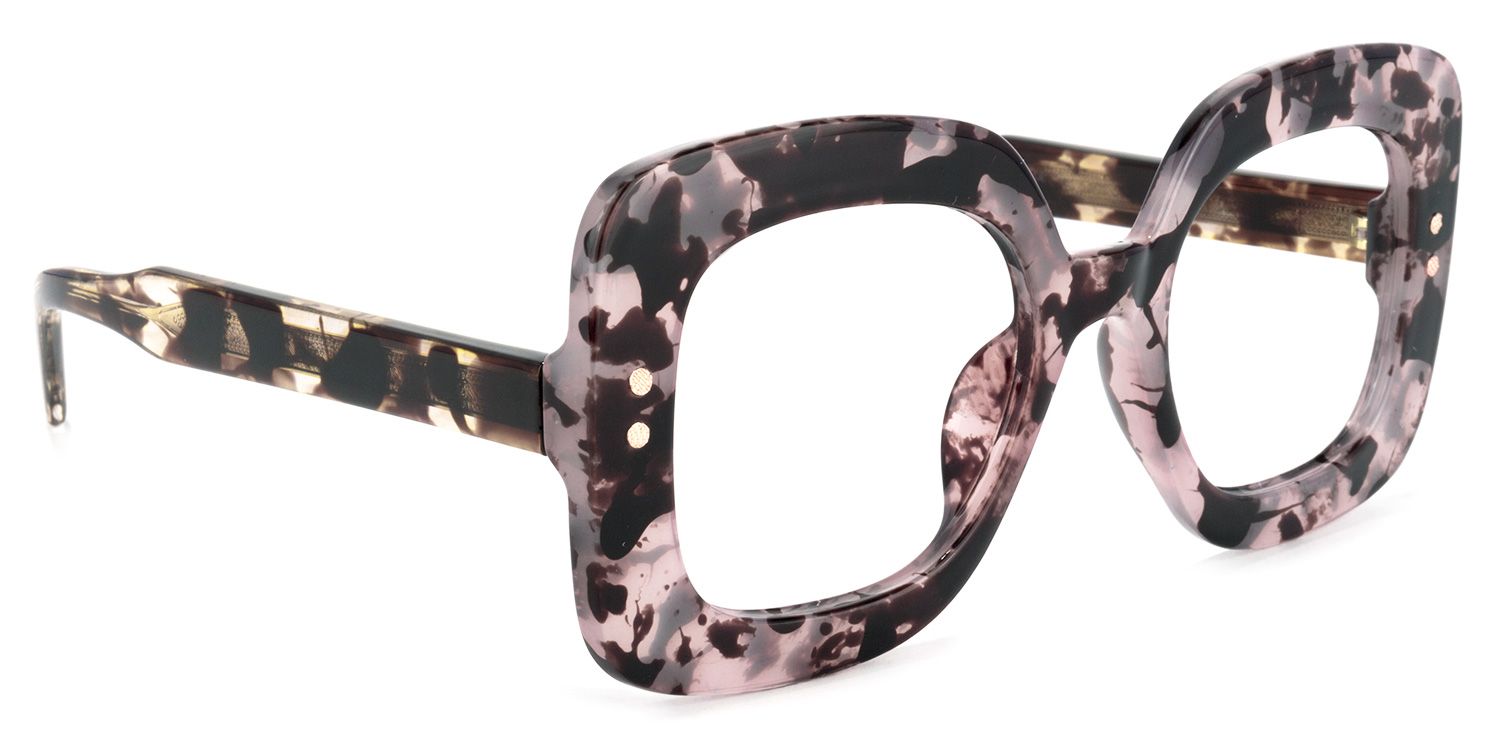 Eloise Square Pink-Tortoise Glasses | Zeelool Glasses1