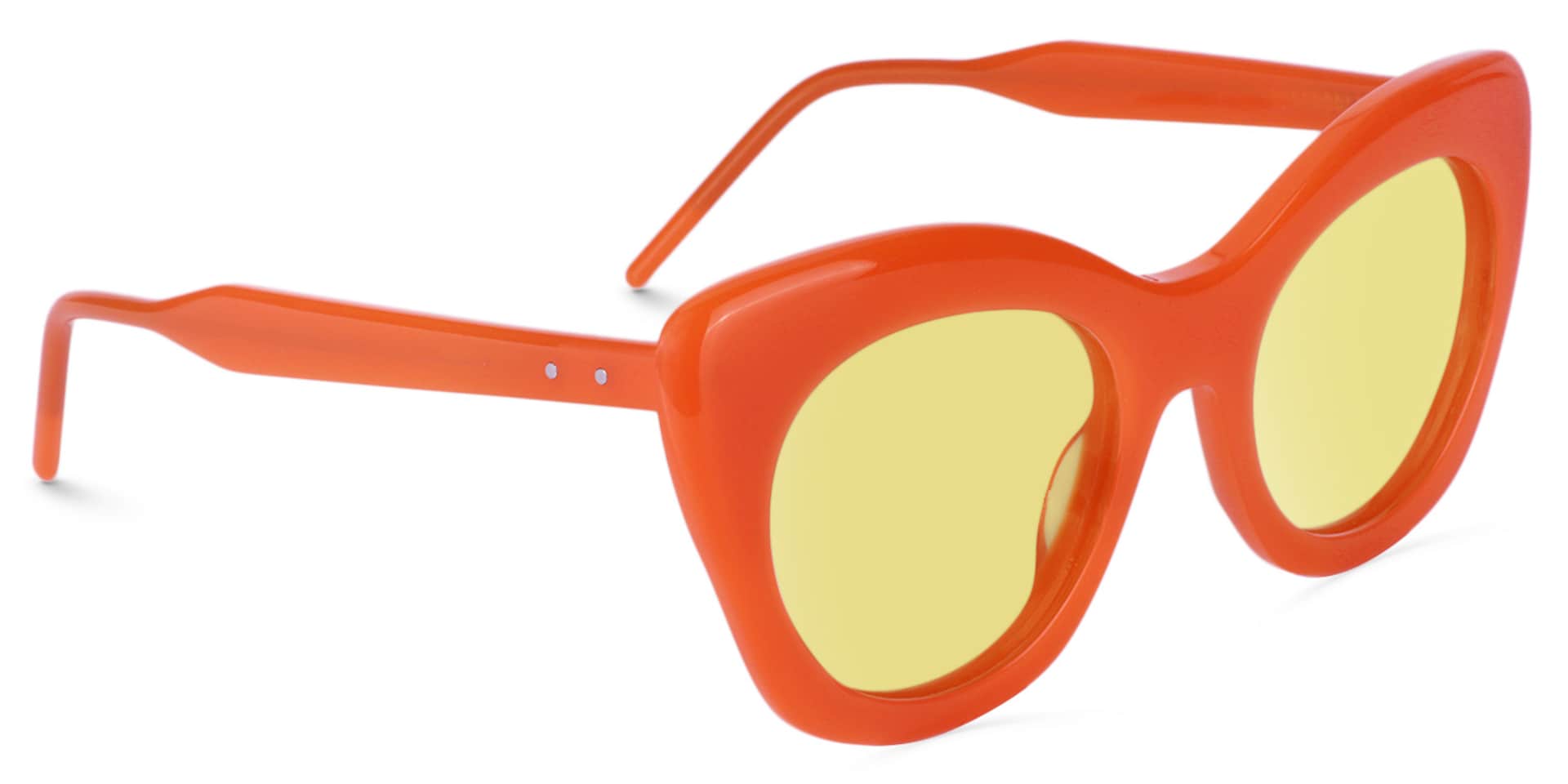 Maria Cat-eye Orange Sunglasses | Zeelool Glasses2