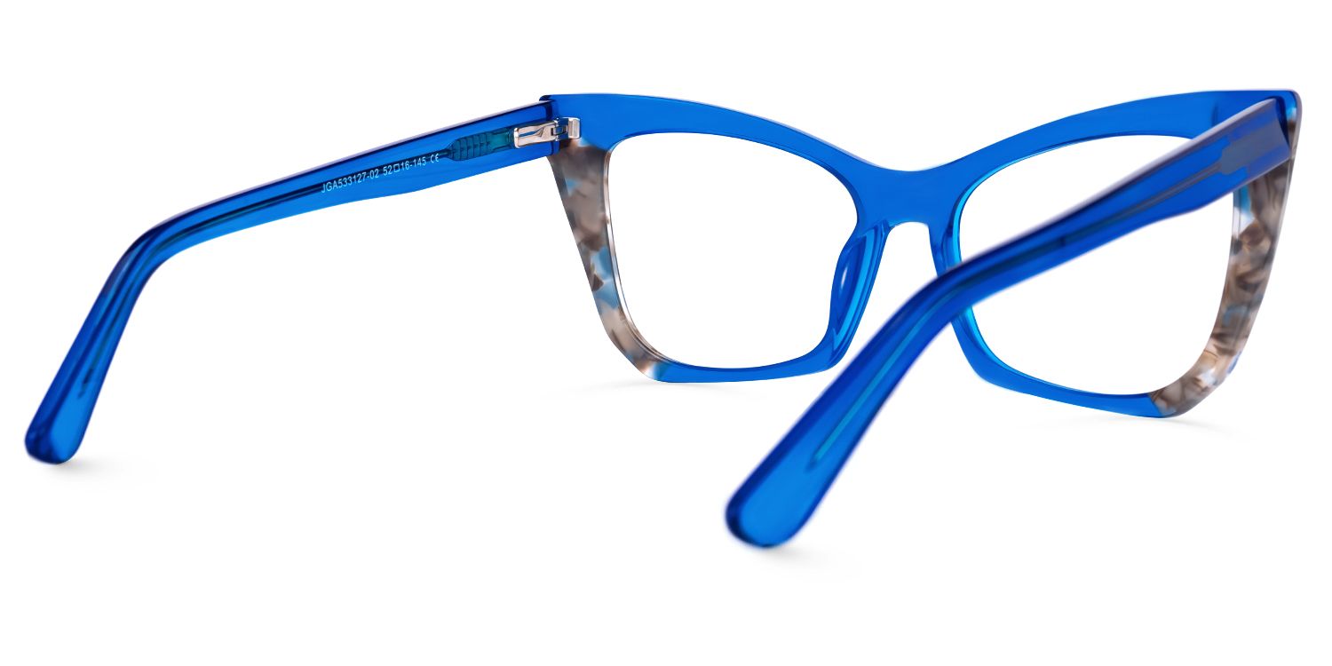 Saniya Cateye Blue Glasses | Zeelool Glasses3