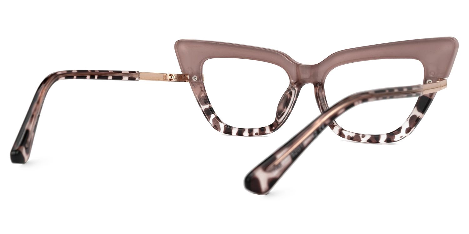 Vanille Cateye Two-Tone Glasses | Zeelool Glasses3