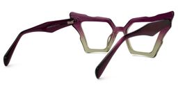 Jeralys Cateye Purple-Green Glasses3