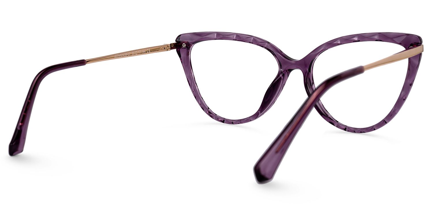 Lucas Cateye Purple Glasses | Zeelool Glasses3