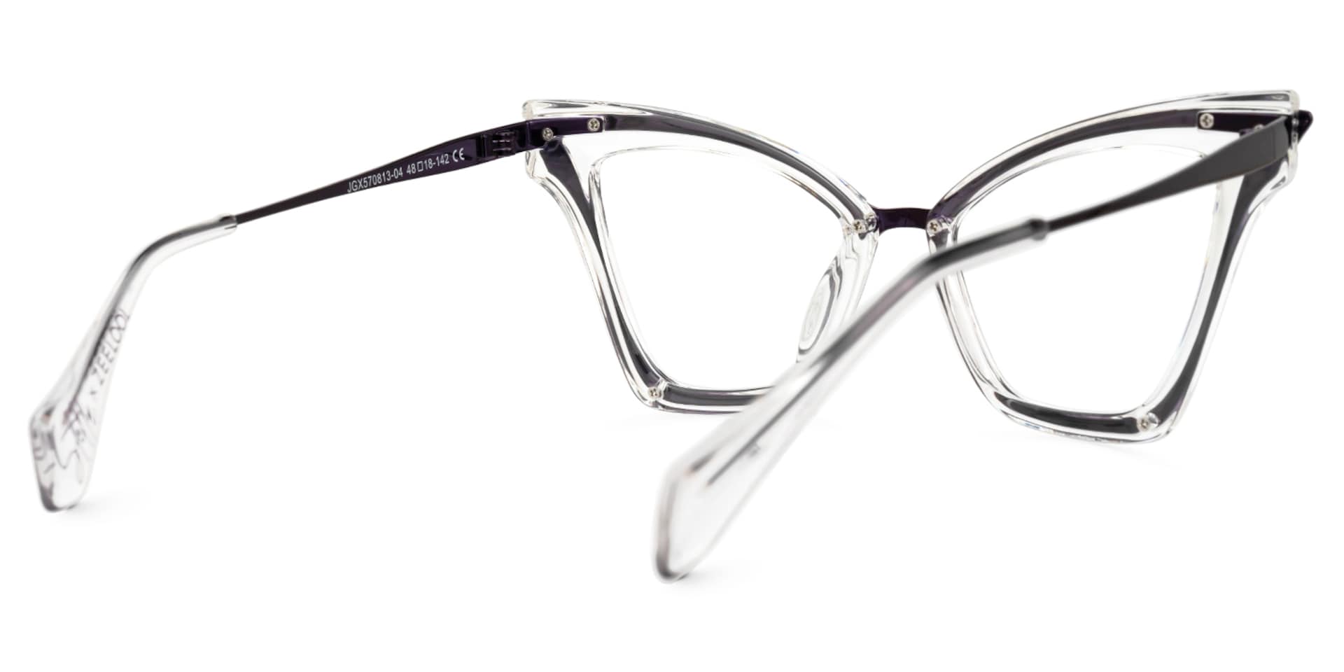 Stella Cateye Crystal Glasses | Zeelool Glasses3