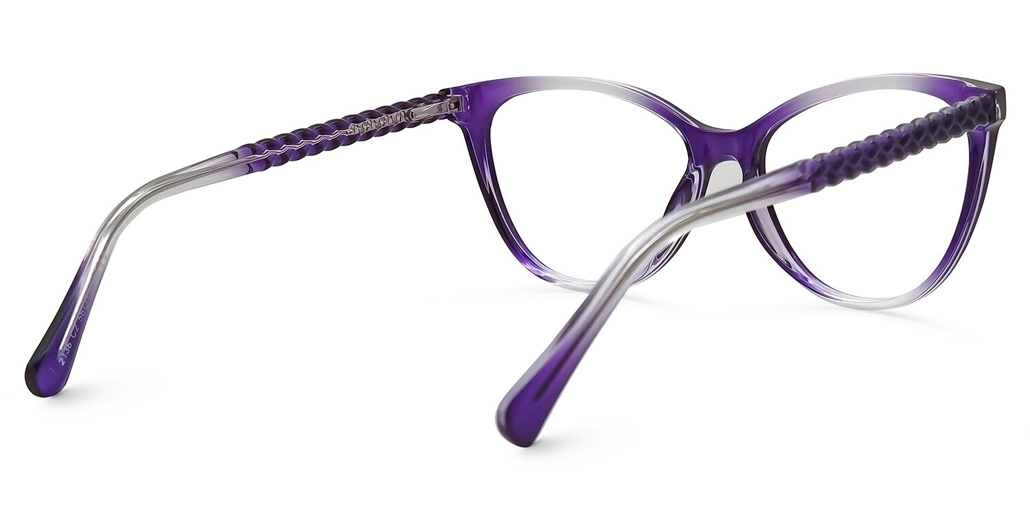 Kaotica Eyeball パープル Mojica Cateye Purple Glasses | Zeelool Glasses