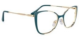 Odalis Cateye Peacock-Green Glasses2