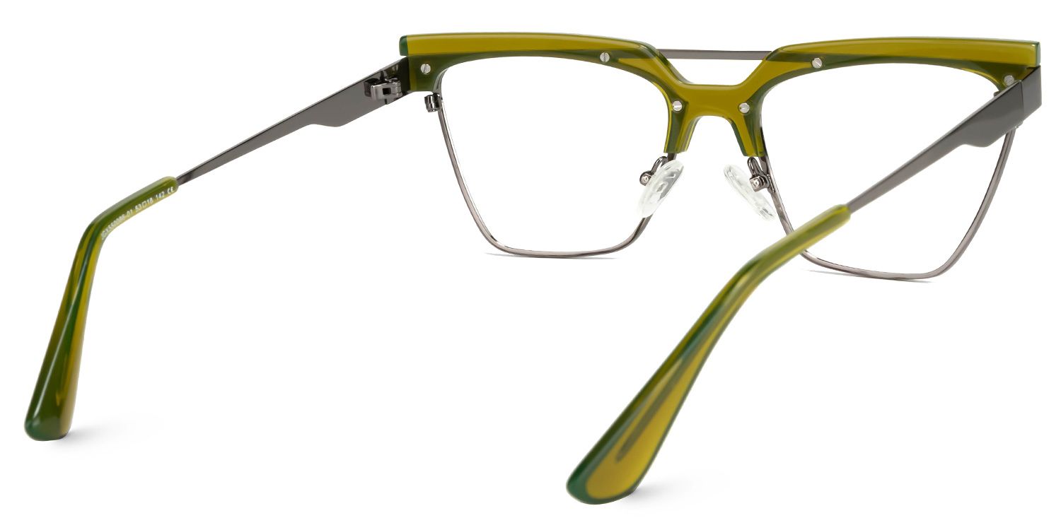 リッチェル Carlette Square Green Glasses | Zeelool Glasses