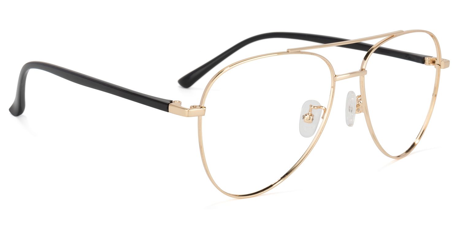 Paige Aviator Gold Glasses | Zeelool Glasses3
