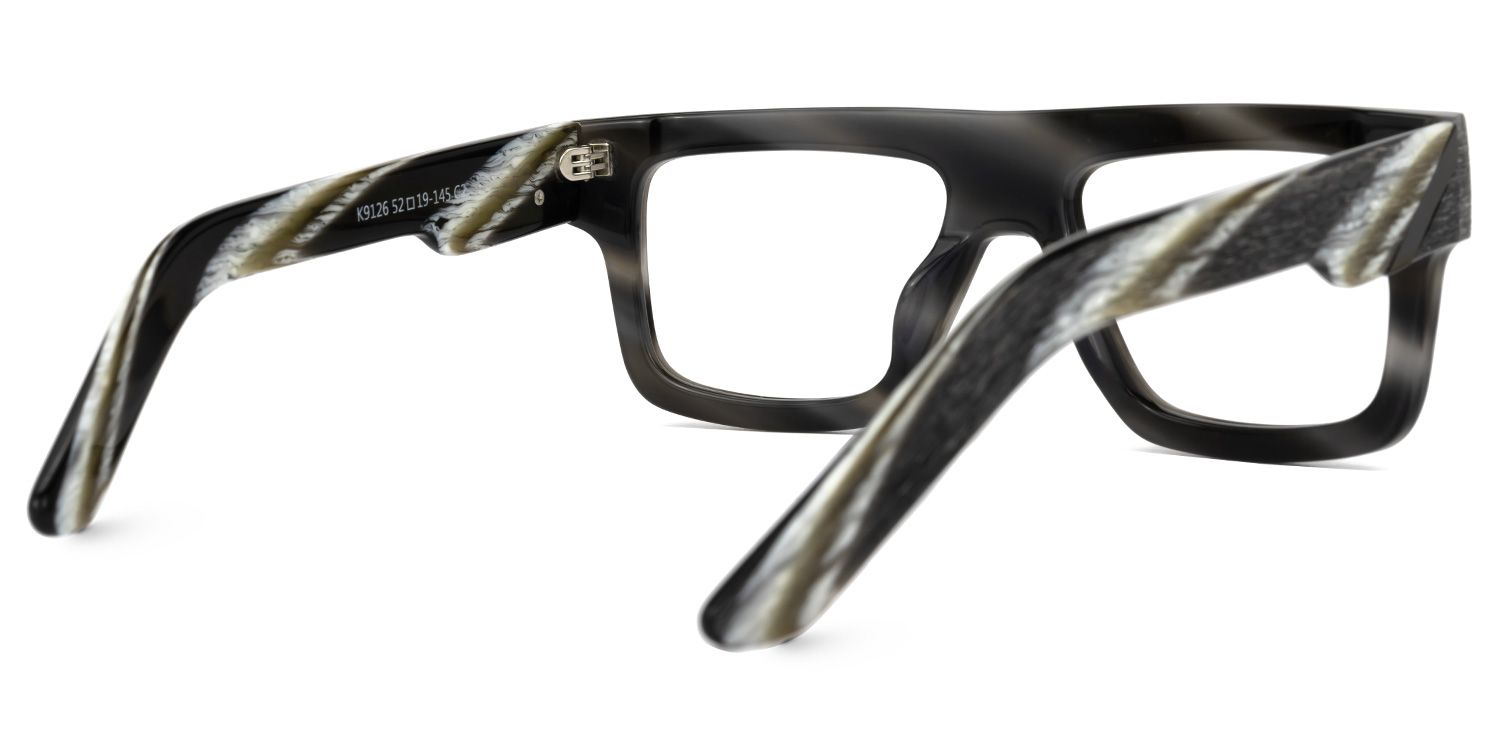 Tavasha Rectangle Gray Glasses | Zeelool Glasses3