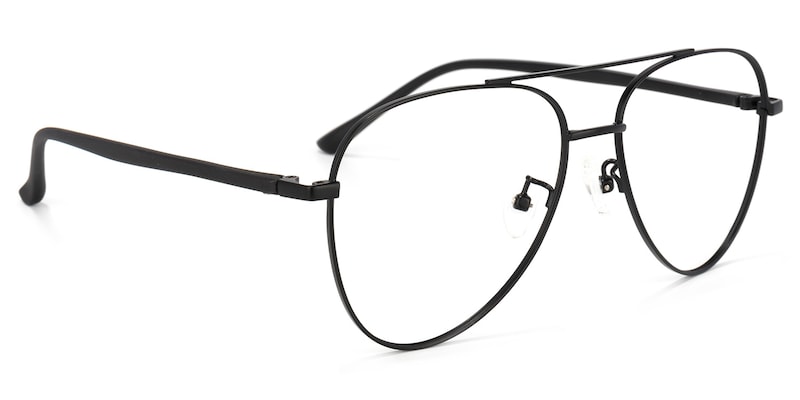 Paige Aviator Black Glasses | Zeelool Glasses2