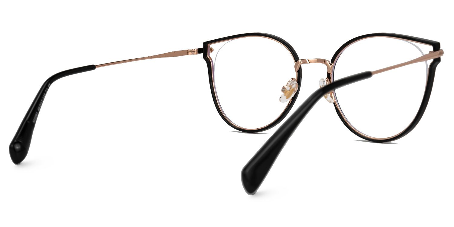 Latifa Cateye Black Glasses | Zeelool Glasses3