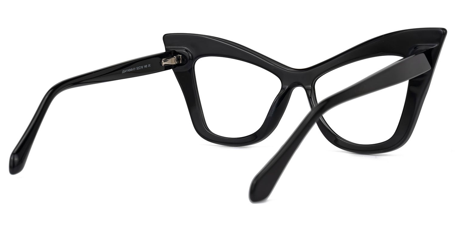 Sindy Cateye Black Glasses | Zeelool Glasses3