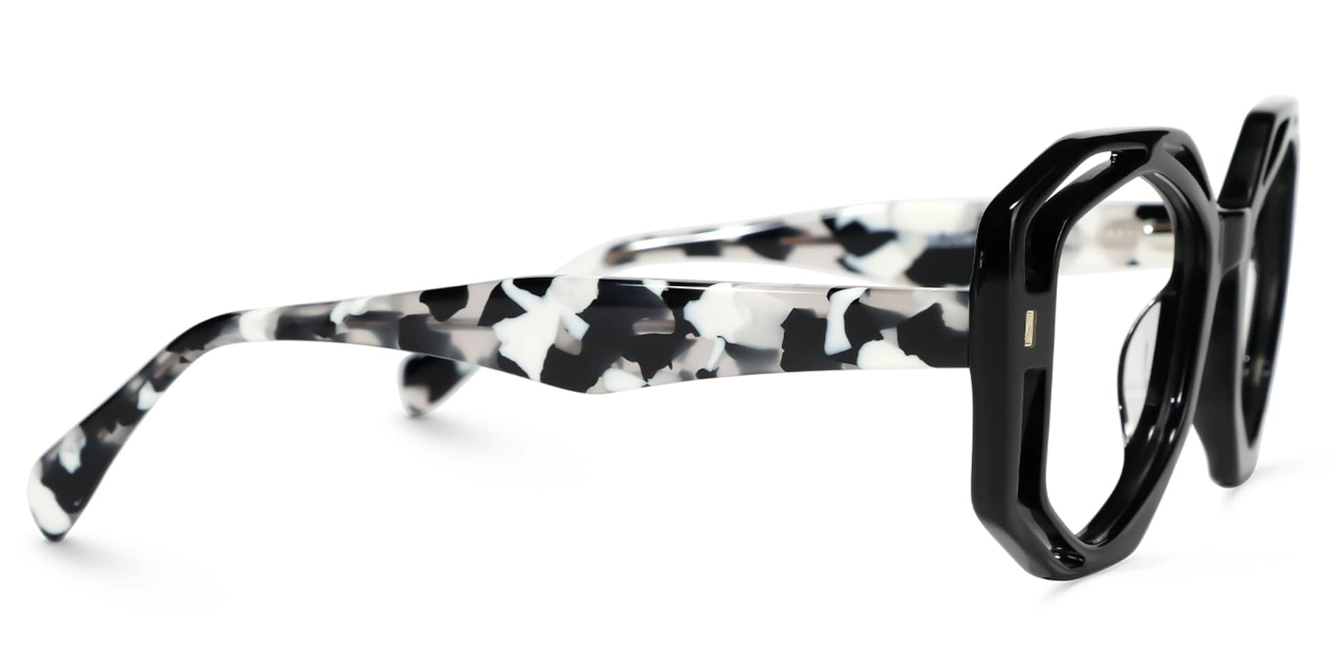 Bobbie Geometric Black Glasses | Zeelool Glasses2