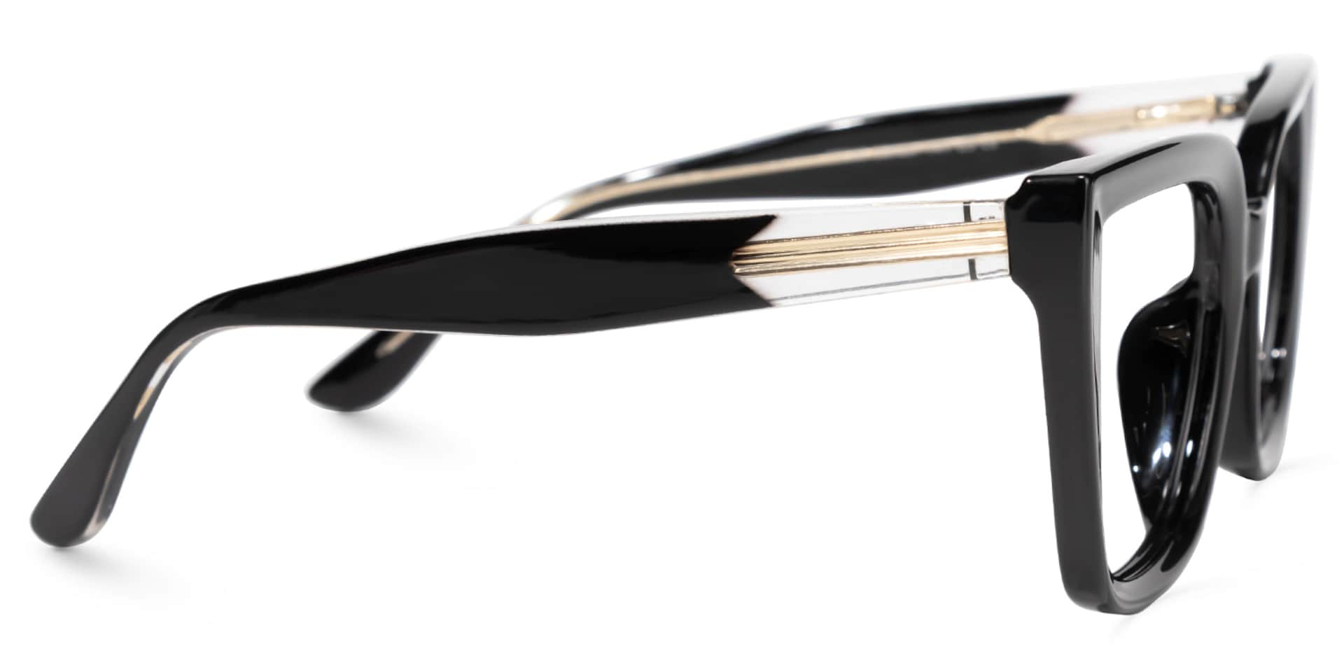 Mirta Square Black Glasses | Zeelool Glasses2