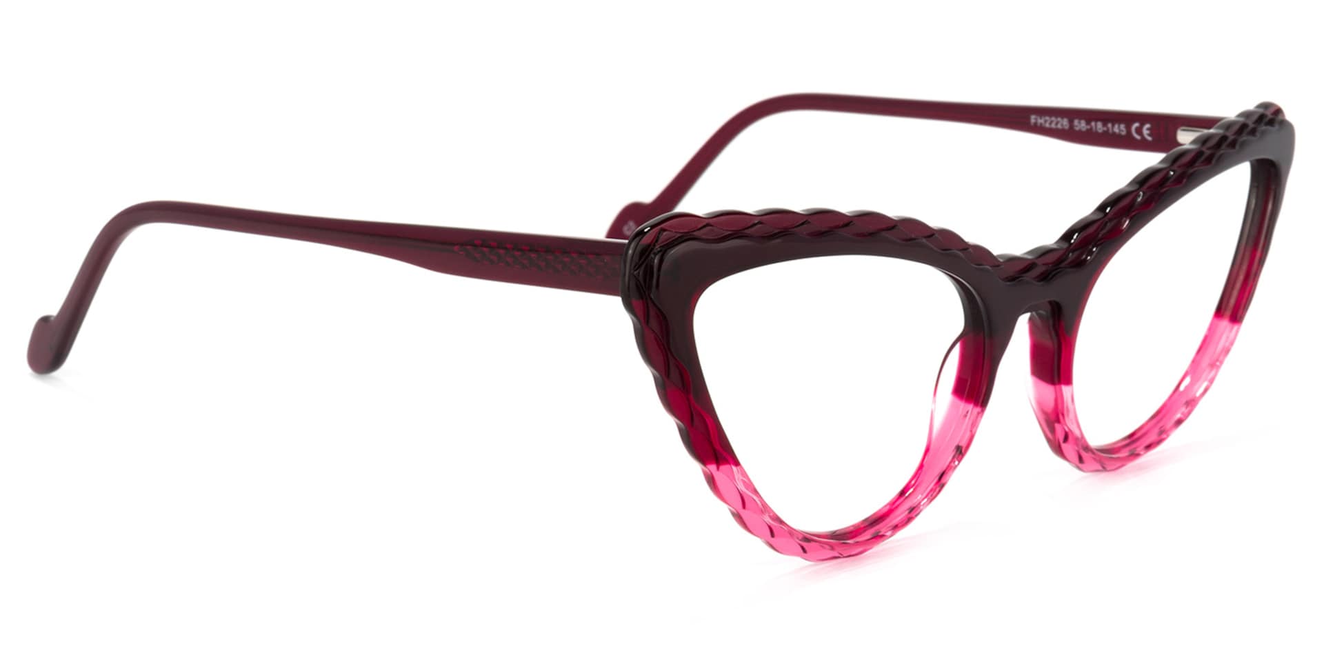 Presley Cateye Dark-Red Glasses | Zeelool Glasses2