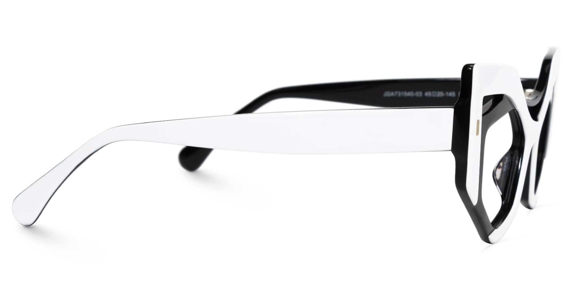 Mondal Geometric White Glasses | Zeelool Glasses2