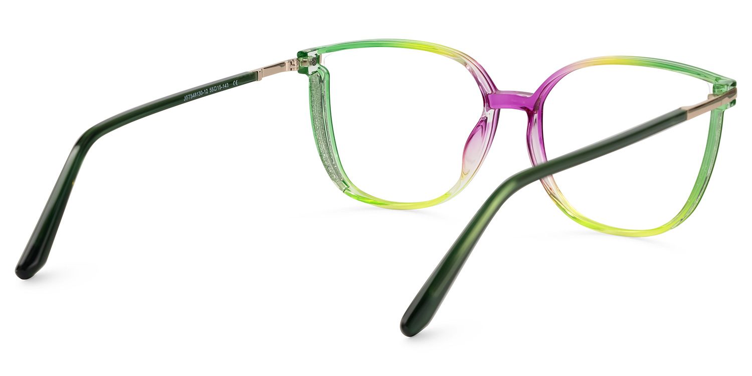 Rodz Square Green Eyeglasses and Multicolor Frames3