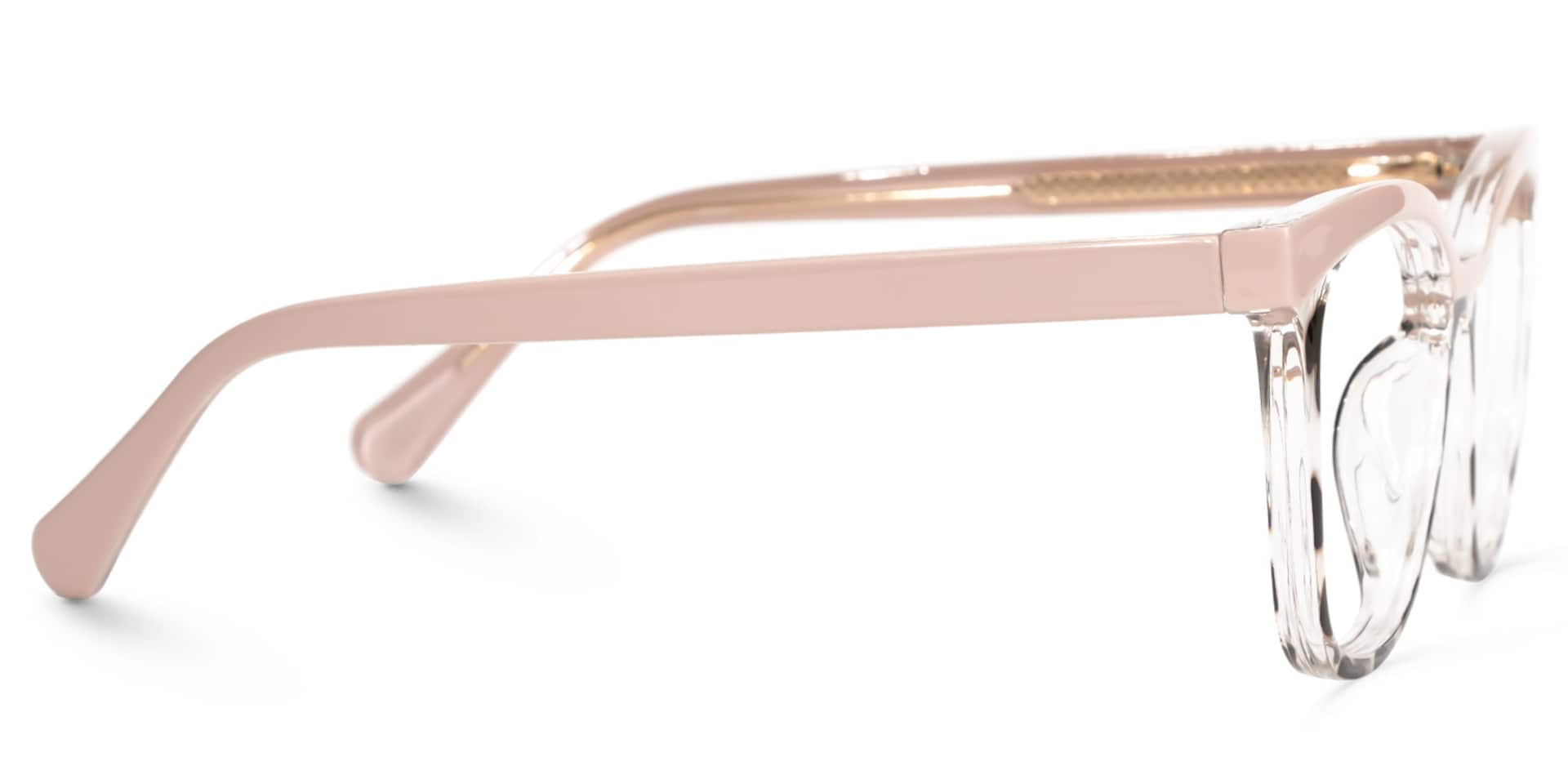 Folly Square Pink Glasses | Zeelool Glasses2