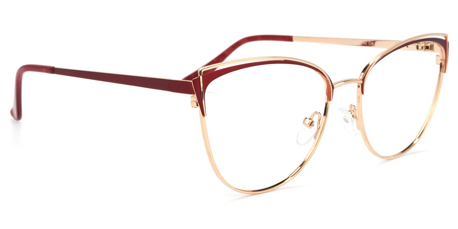 Faust Cateye Red Glasses | Zeelool Glasses2