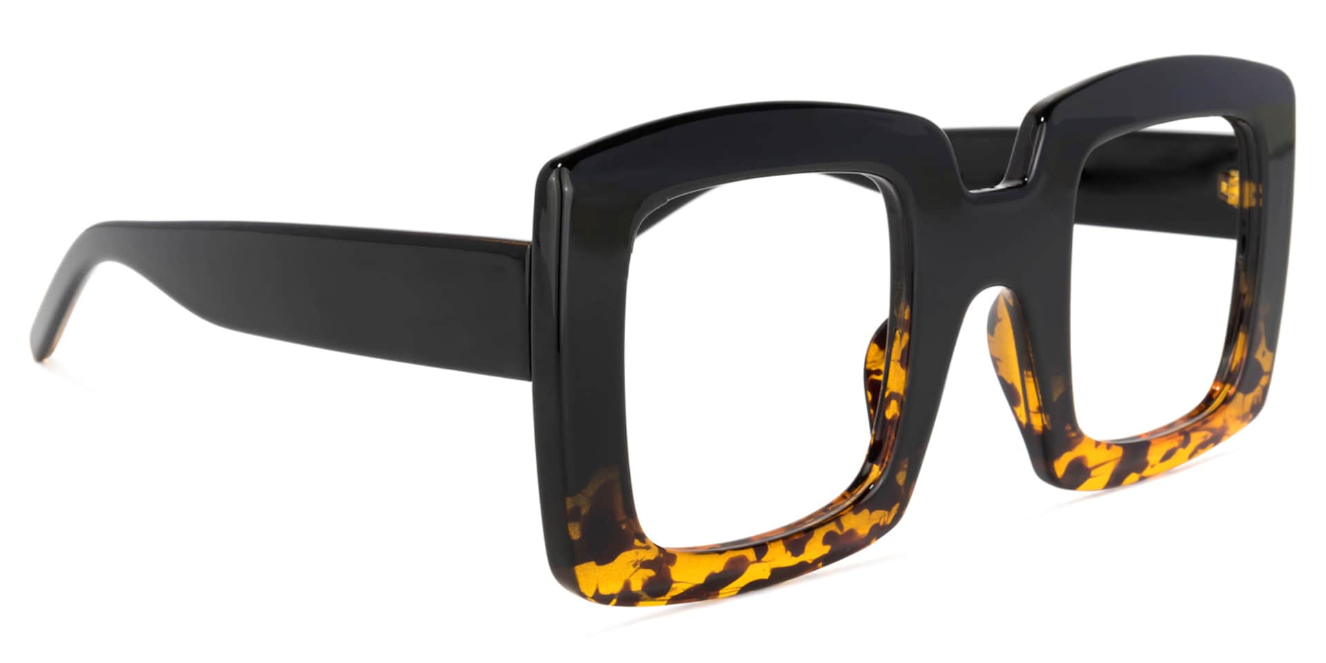Quincey Square Black Glasses | Zeelool Glasses2