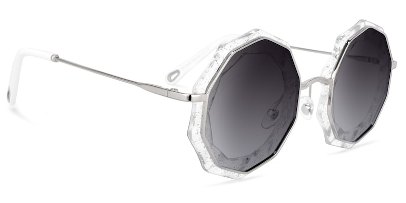 Princess Geometric Crystal Sunglasses | Zeelool Glasses2