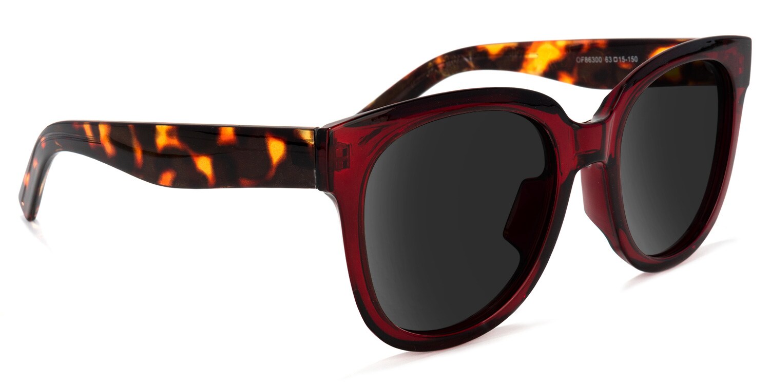 Harrell Square DarkRed Sunglasses Zeelool Glasses