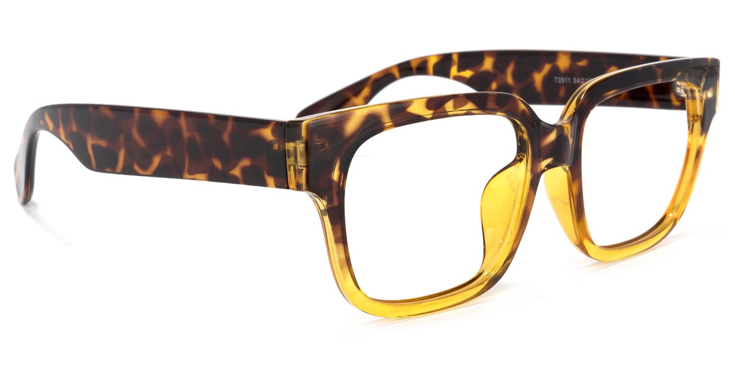 Colin Rectangle Tortoise Glasses | Zeelool Glasses1
