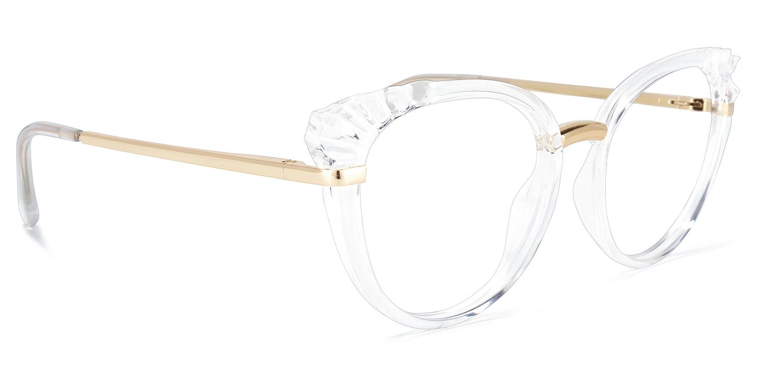 River Cateye Clear Glasses | Zeelool Glasses2