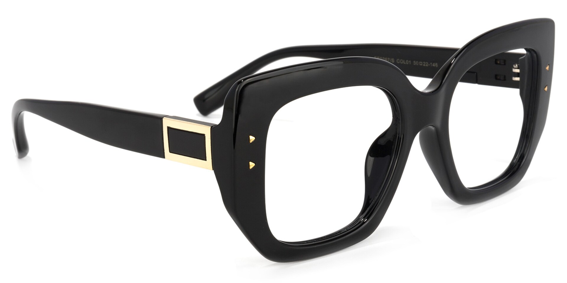 Sienna Square Black Glasses | Zeelool Glasses2
