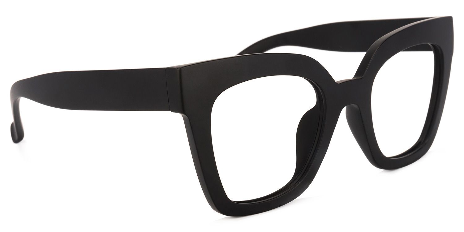 Malcolm Square Matte Black Glasses with Prescription2