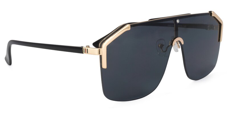 Titus Geometric Dark-Gray Sunglasses | Zeelool Glasses2