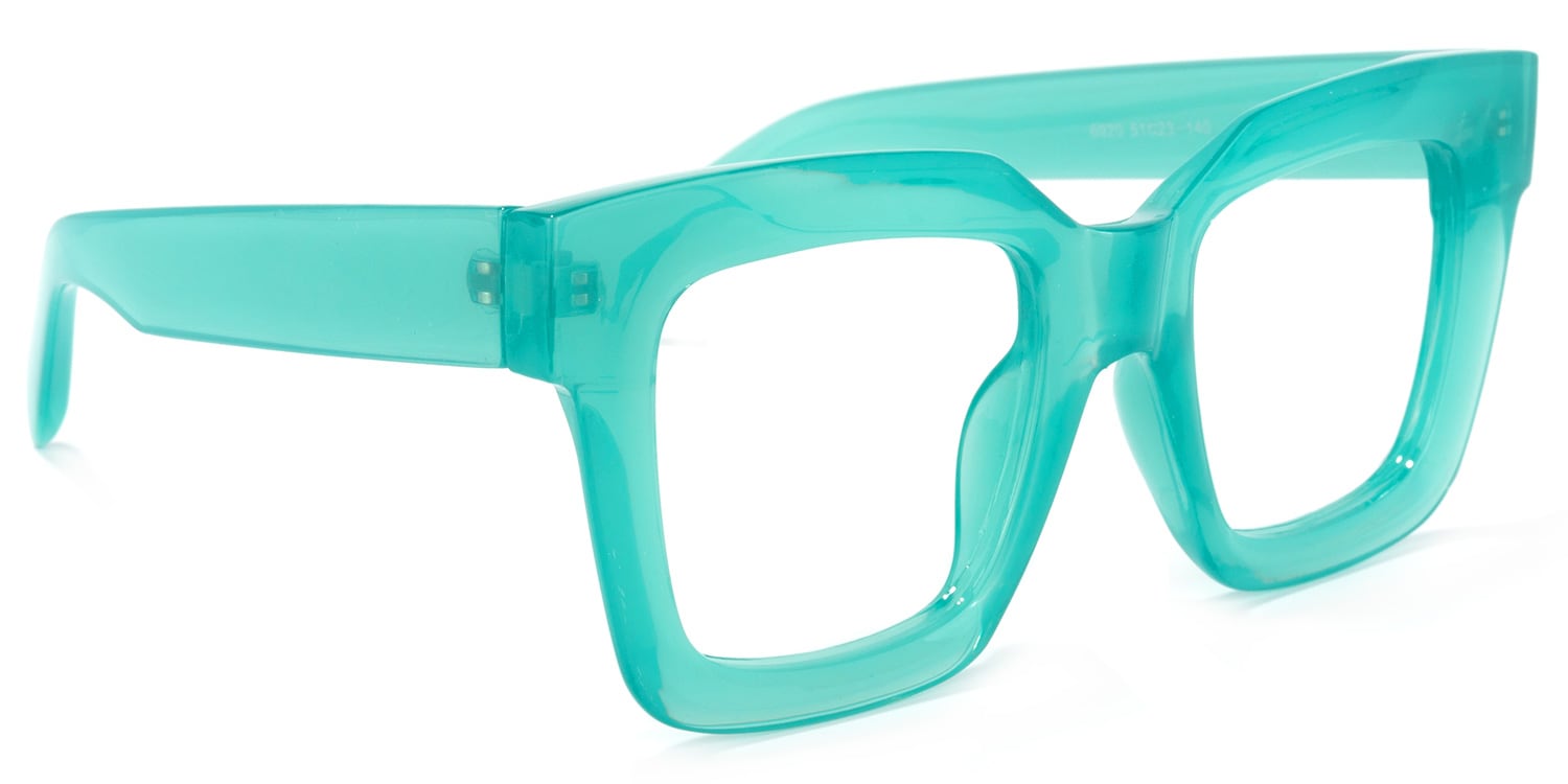Trinity Square Green Glasses | Zeelool Glasses2