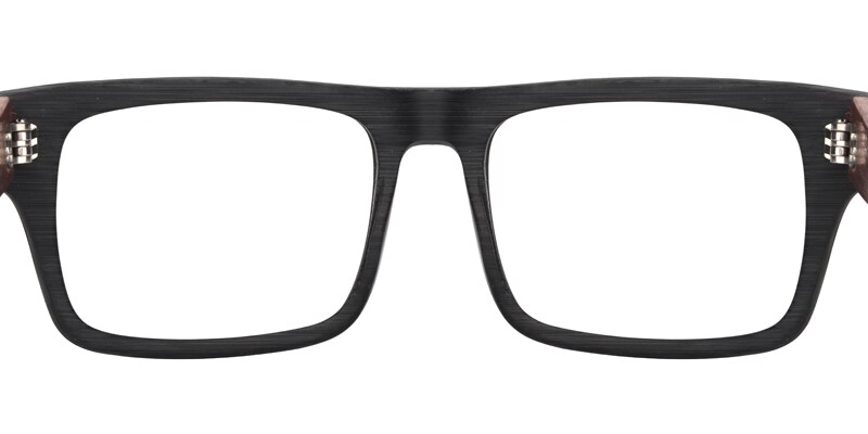 Hunk Rectangle Black Glasses | Zeelool Glasses4