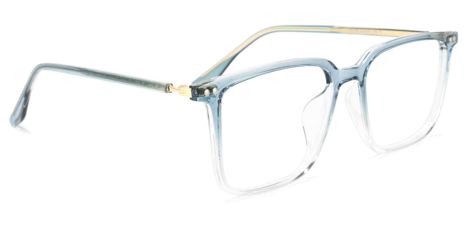 Tobias Square Light-Blue Glasses | Zeelool Glasses2