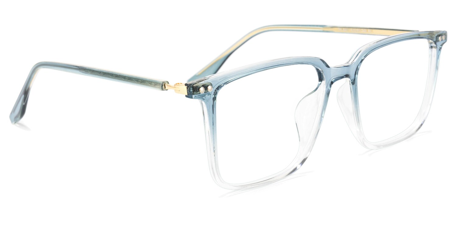 Tobias Square Light-Blue Glasses | Zeelool Glasses2