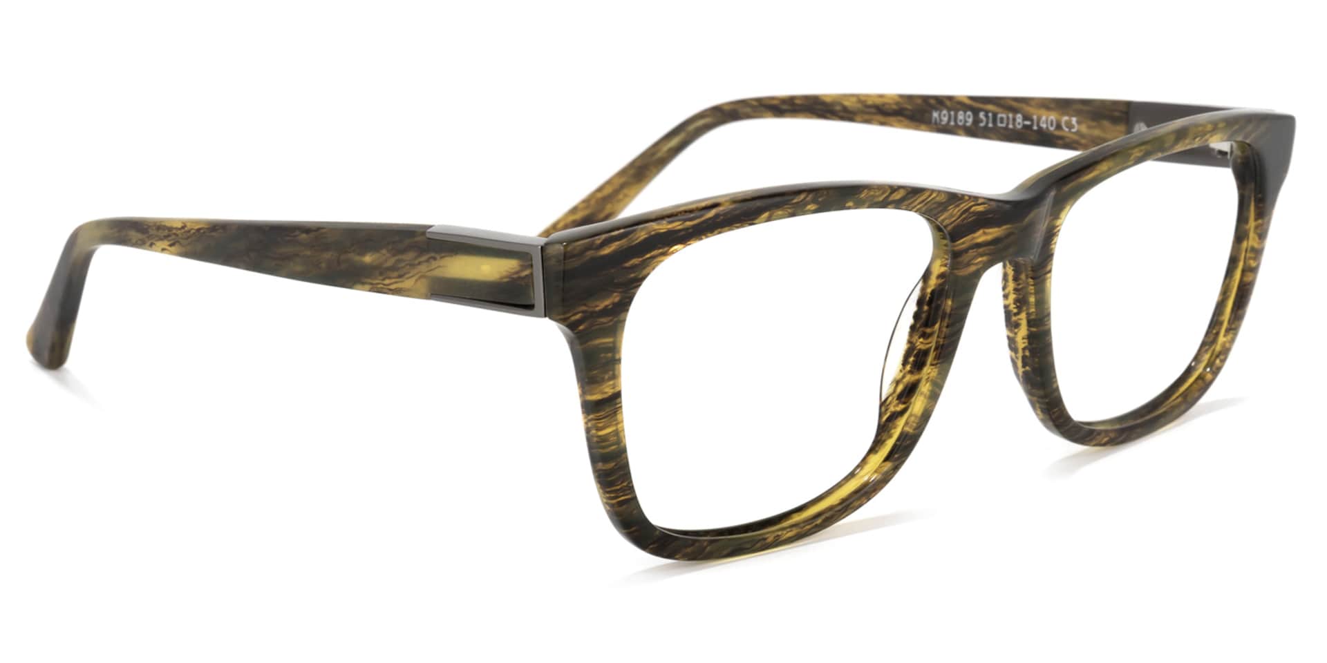 Wyatt Rectangle Yellow-Wood Glasses | Zeelool Glasses2