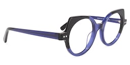 Gilbert Cateye Dark-Blue Glasses2