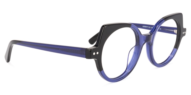 Gilbert Cateye Dark-Blue Glasses | Zeelool Glasses2