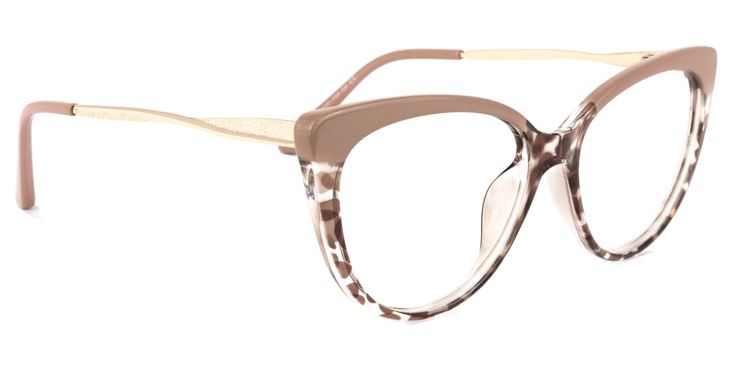 Marcus Cateye Cameo-Brown Glasses | Zeelool Glasses1