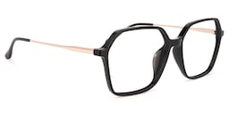 Wisdom Geometric Black Glasses2