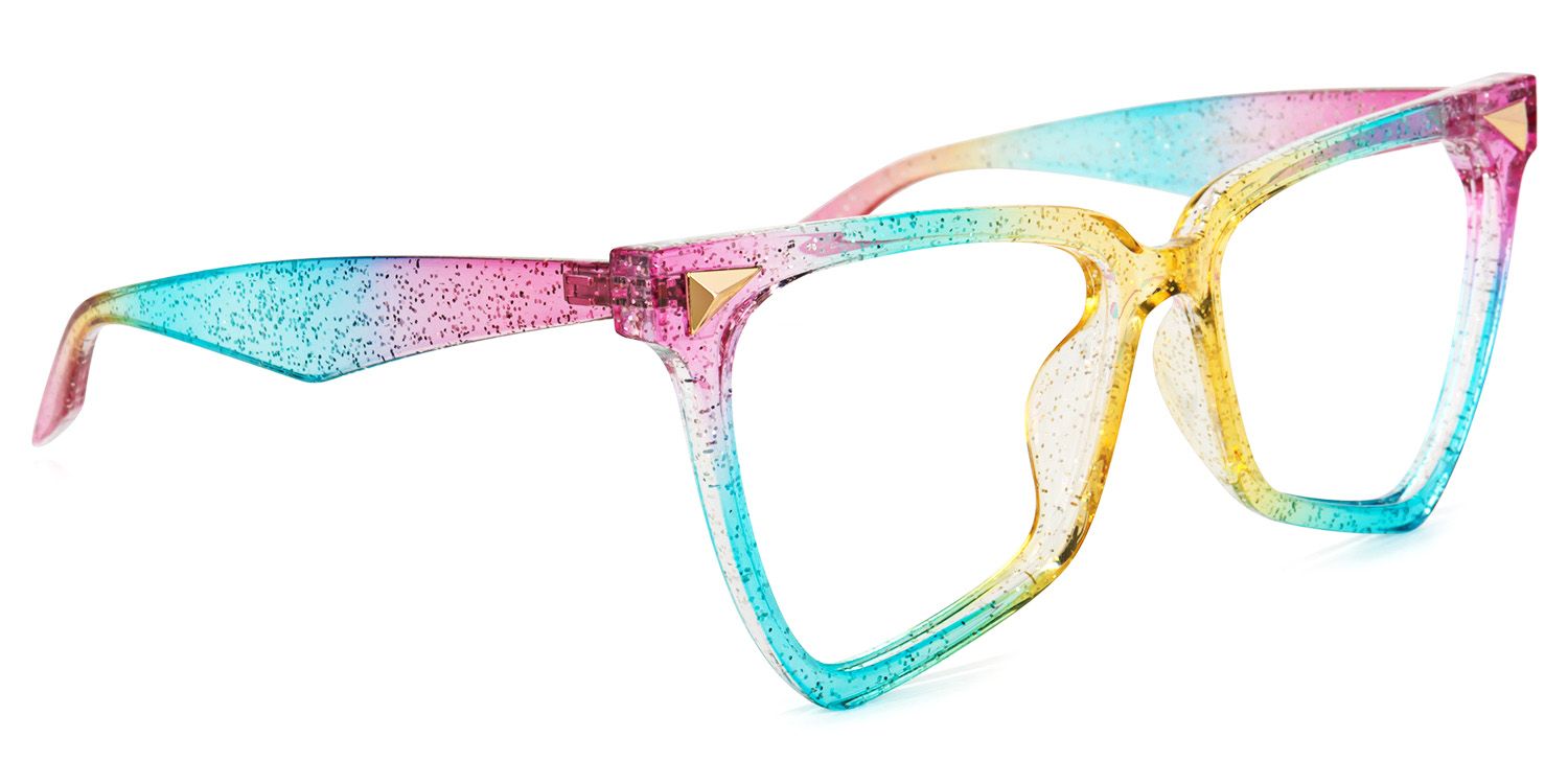 Cicely Geometrical Rainbow Eyeglasses | Zeelool Glasses2