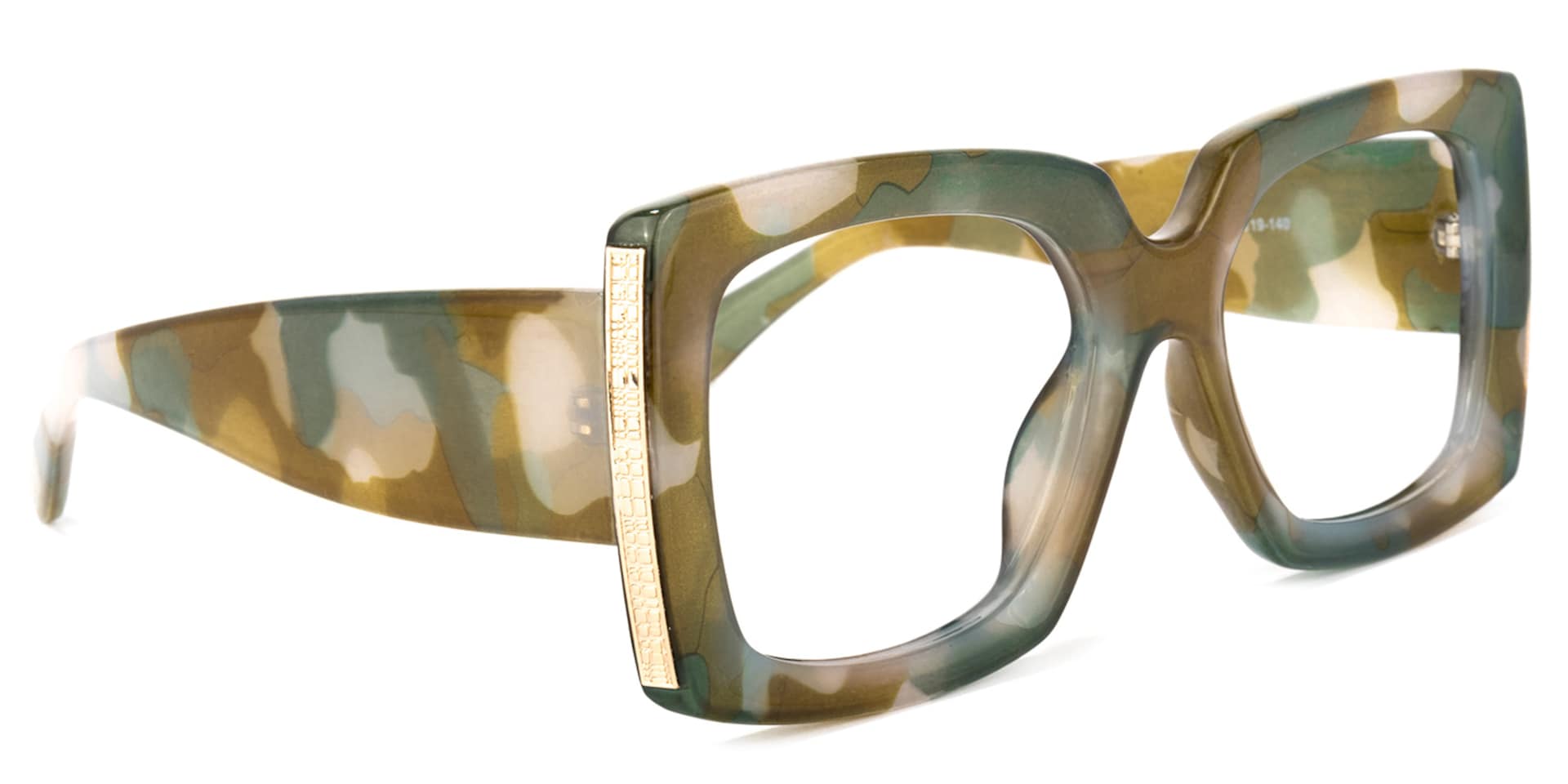 Yael Square Wide Olive Glasses and Big Frames2