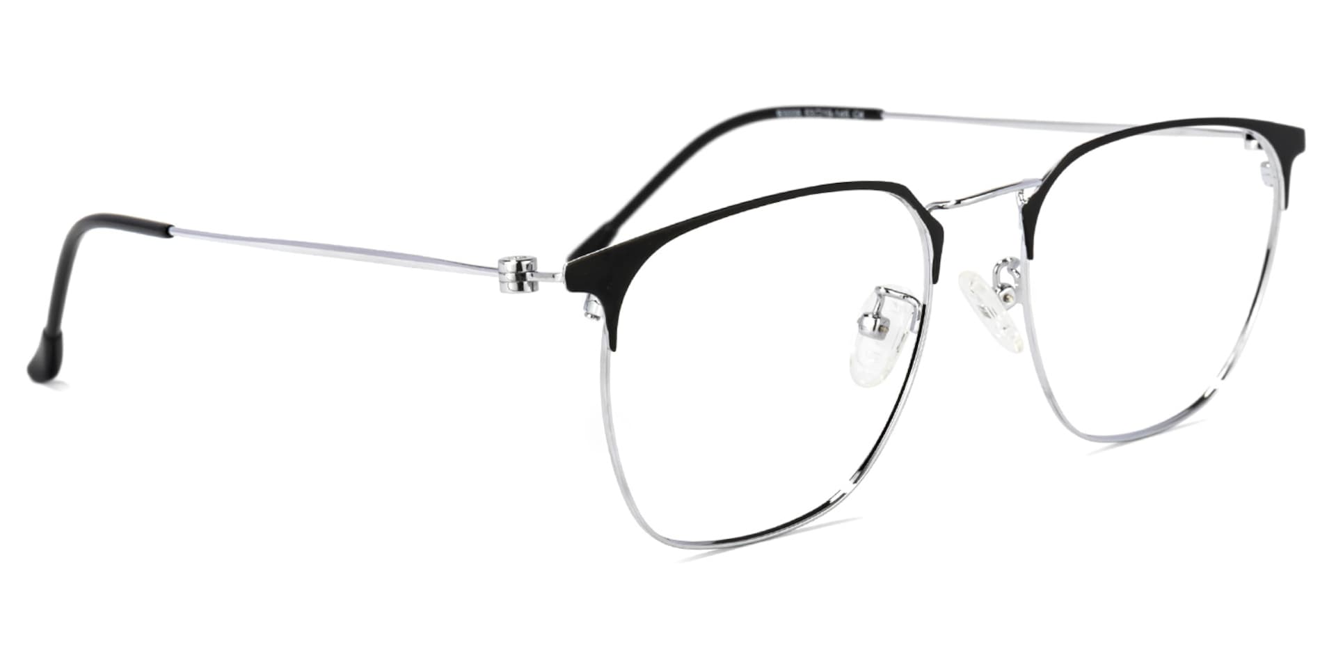Yulisa Browline Silver Glasses | Zeelool Glasses2