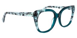 Yanira Square Peacock-Blue Glasses2