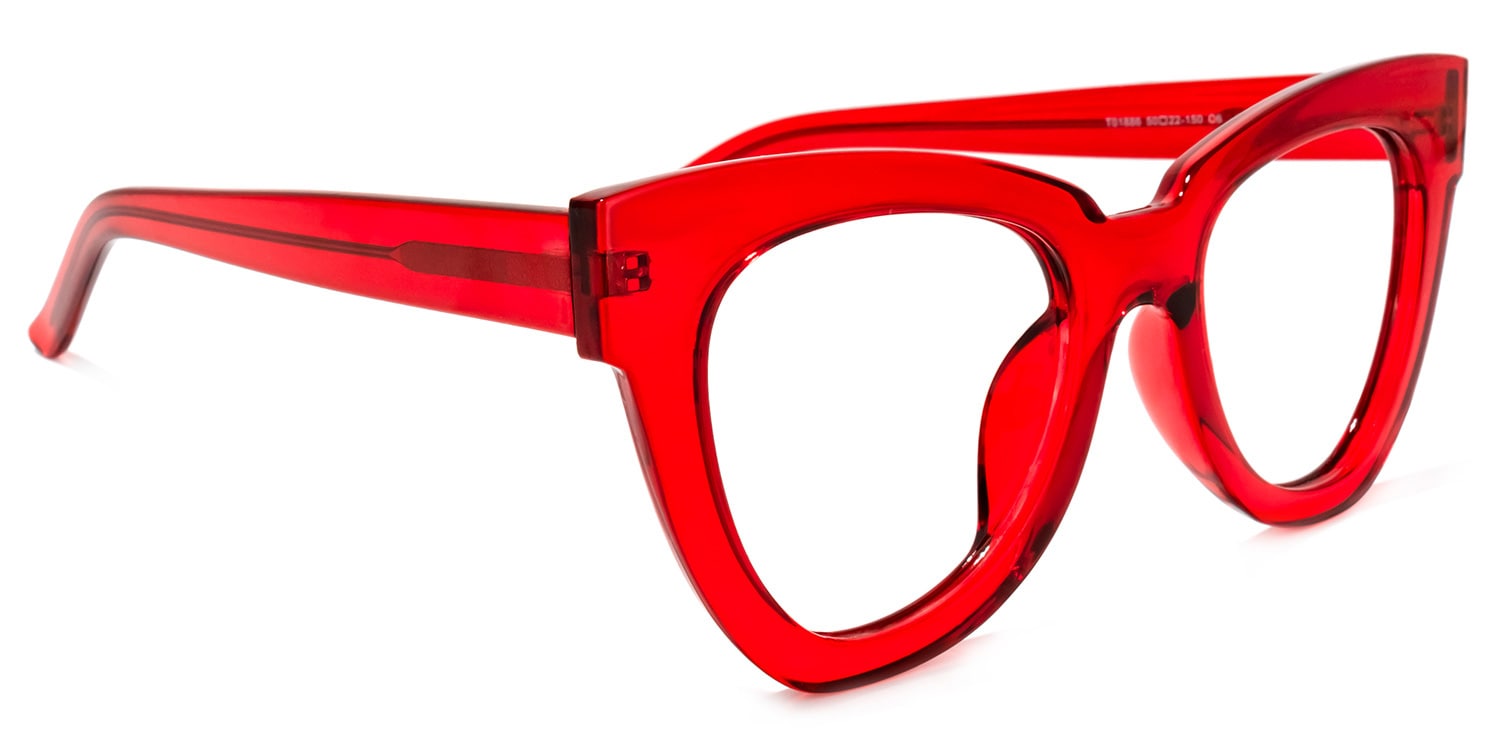 Yaser Cateye Red Glasses2