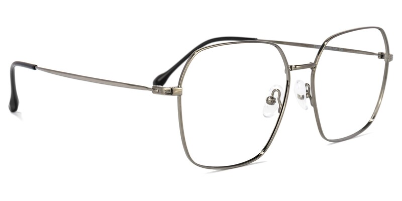 Zander Square Gray Glasses | Zeelool Glasses2