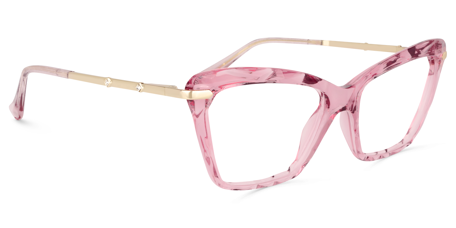 Juliet Cateye Pink Glasses | Zeelool Glasses2