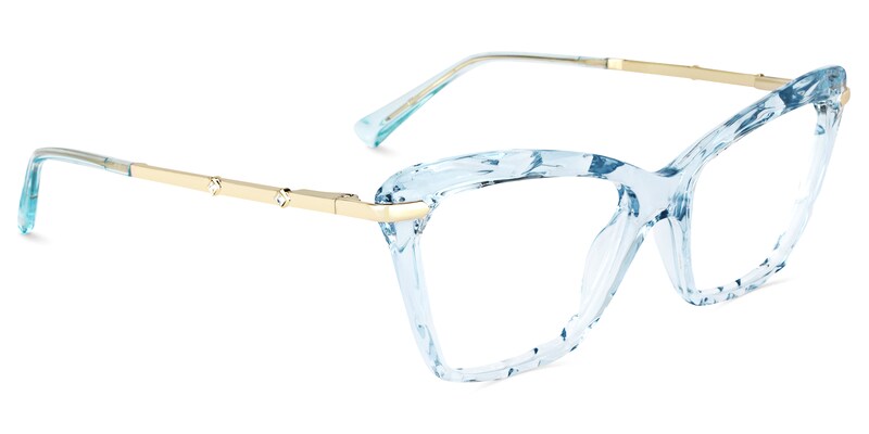 Juliet Cateye Light Blue Glasses | Zeelool Glasses2