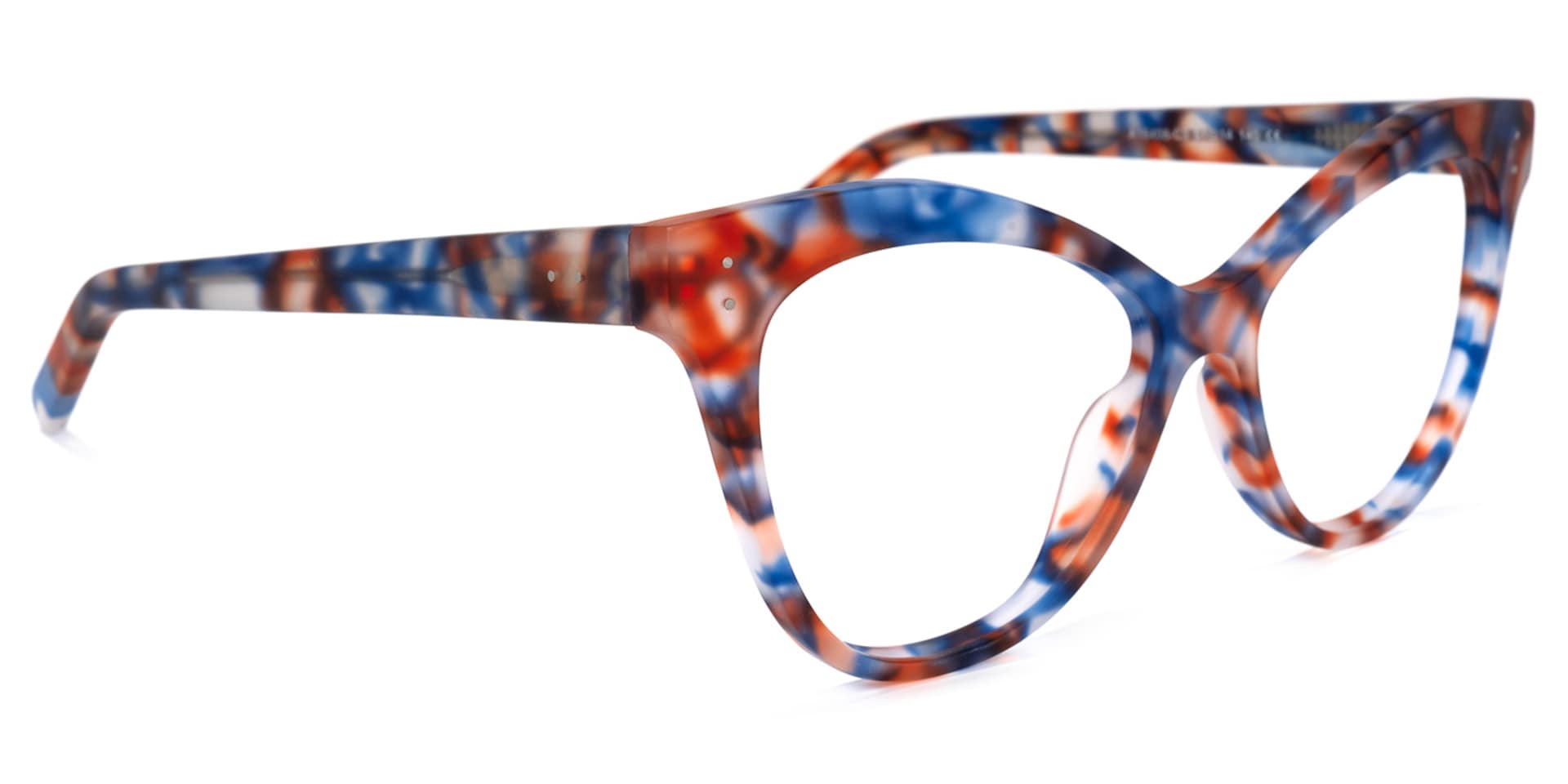 Eschwege Cateye Blue-Floral Glasses | Zeelool Glasses2
