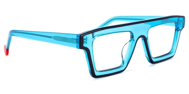 Gerri Square Blue Glasses | Zeelool Glasses2