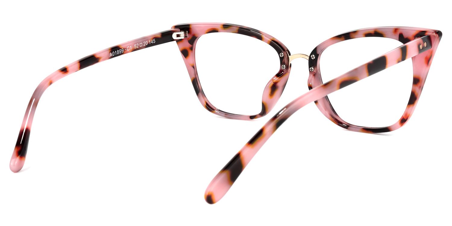 Chandrikar Cat Eye Pink-Floral Glasses | Zeelool Glasses4